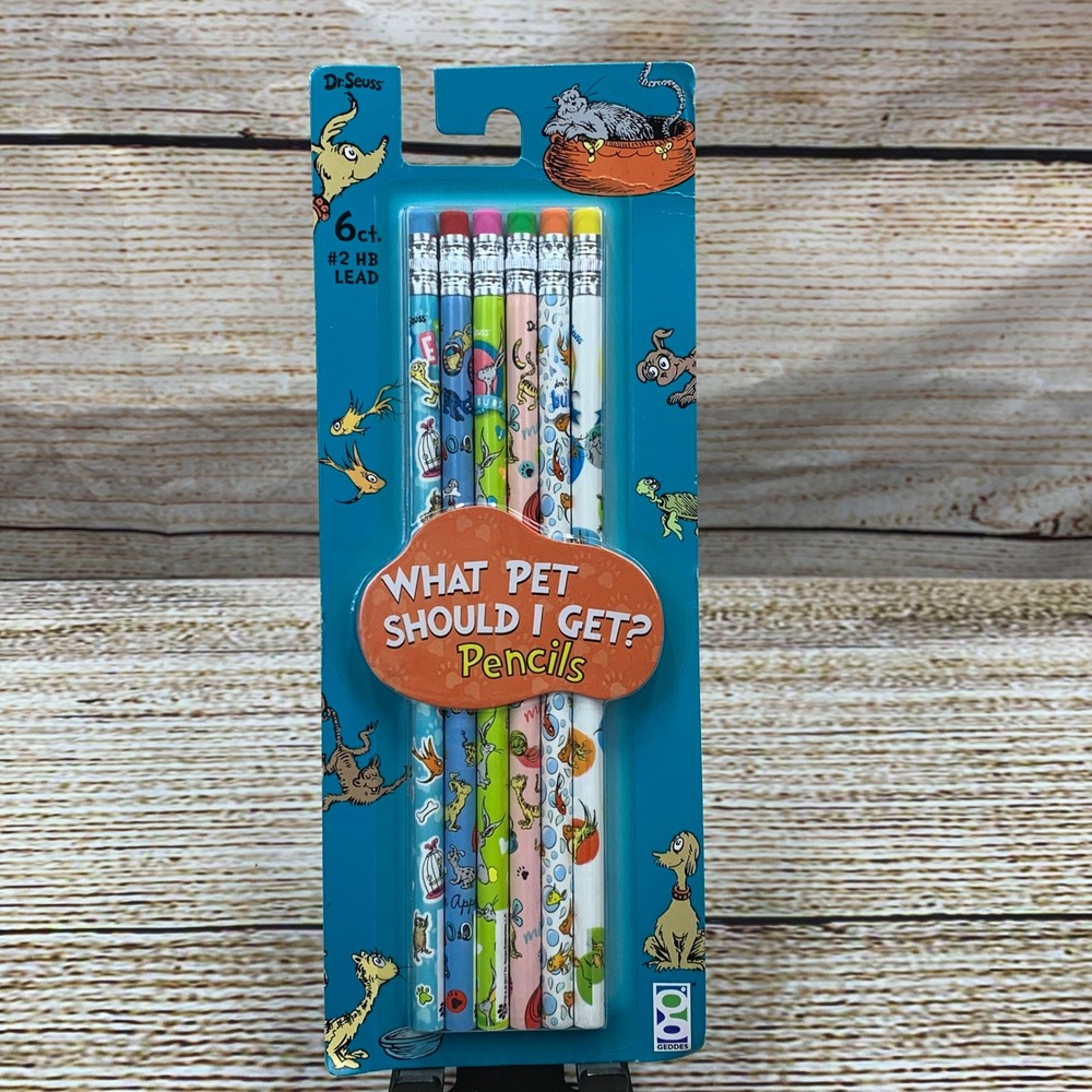 Dr. Seuss What Pet Should I‎ Get? Pencils 6-Count #2 HB Lead NEW